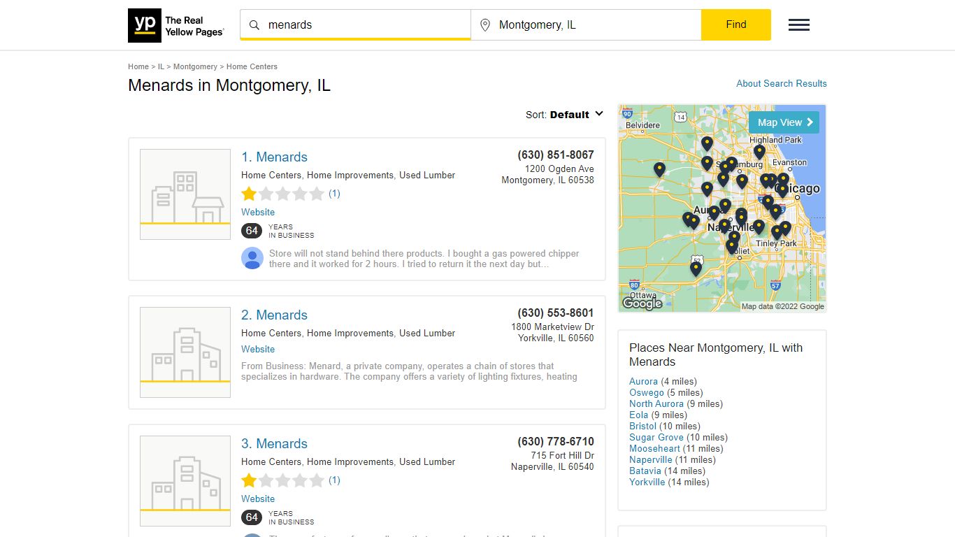 Menards Locations & Hours Near Montgomery, IL - YP.com